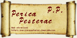 Perica Pešterac vizit kartica